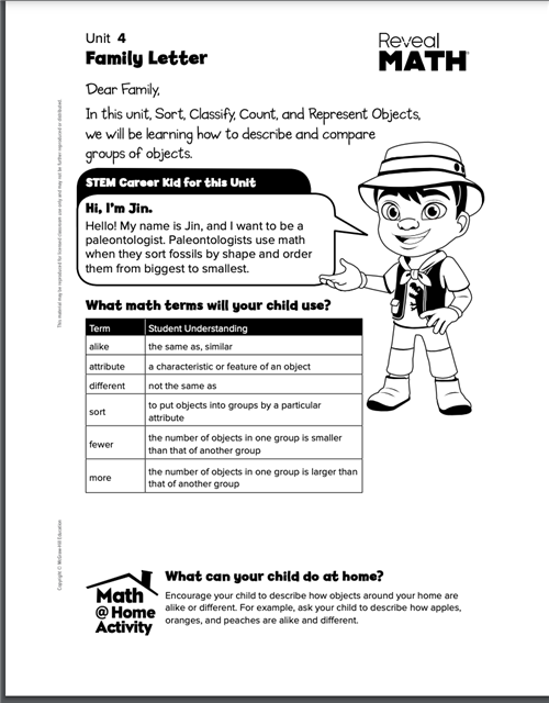 Unit 4 Reveal Math Family Letter